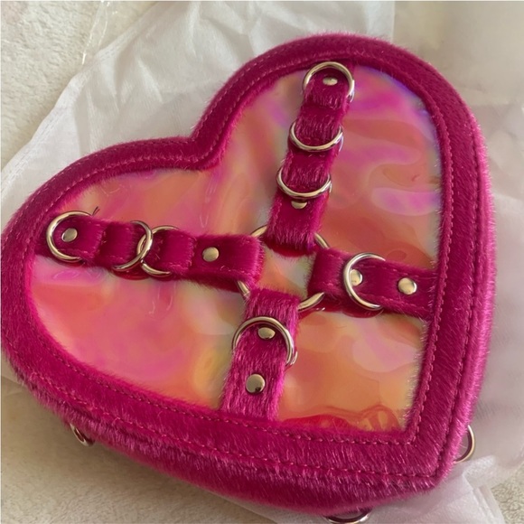 NWT HEARTBREAK PINK FURRY BACKPACK main image 10